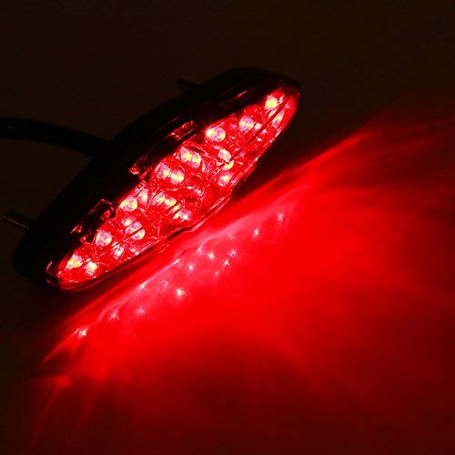 Keenso 12V Universal 15 LED Motorcycle Rear Tail Light Brake Stop Running Tail Light ATV Dirt Bike (B) B