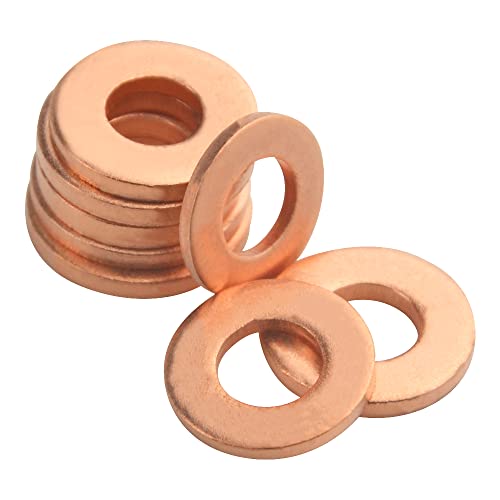 150Pcs 15 Kinds Copper Sealing Washers Copper Flat Gasket Oil Sealing Washer Box