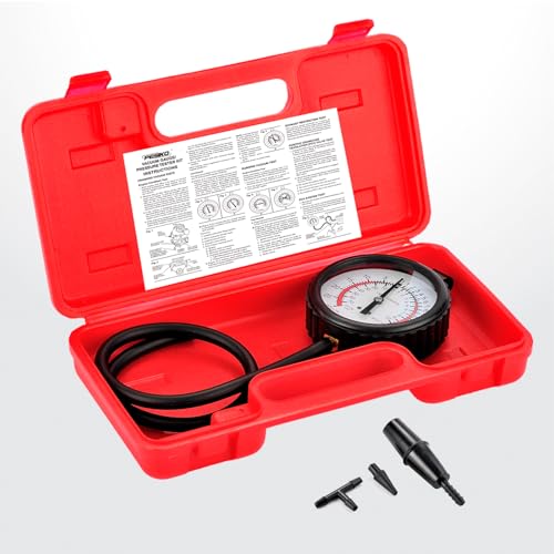 Fuel Pump Tester Gauge Kit, Leak Carburetor Pressure Diagnostics Kit 5pcs Fuel Pump Tester