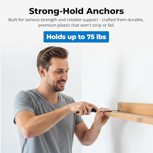 Qualihome Drywall Anchors with Screws – Self-Drilling Drywall Anchors, Anti-Spin Grip, No Pre-Drill Wall Anchor Kit, Strong & Reliable Hold, 200 Pack (400 Pieces) 200 Pack (400 Pieces)