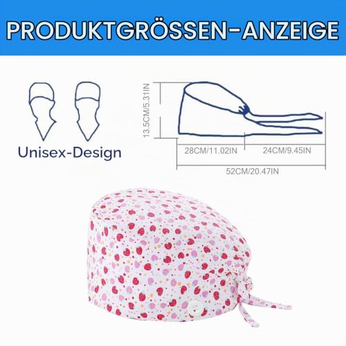 Adjustable Work Cap, Surgical Cap Fabric, Cotton Nurse Cap with Buttons, Adjustable Cotton Dust Cap, Adjustable Work Caps, Printed Unisex, Hair Cover with Sweatband