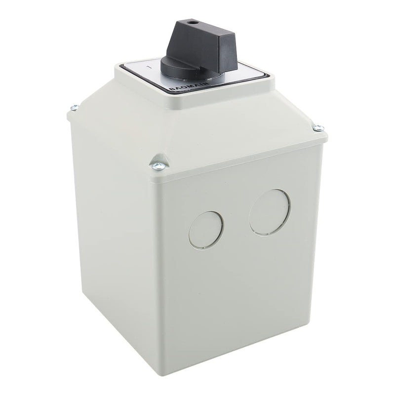 Baomain Universal Rotary Changeover Cam Switch SZW26-63/D303.3D 660V 63A 3 Position 3 Phase with Master Switch Exterior Box LW28-63/4 | Maintained 1-0-2 3-Pole 12-Terminal Rotary Changeover Switch For Motor Control & Generator MTS,heavy-duty,SZW26-63/D...