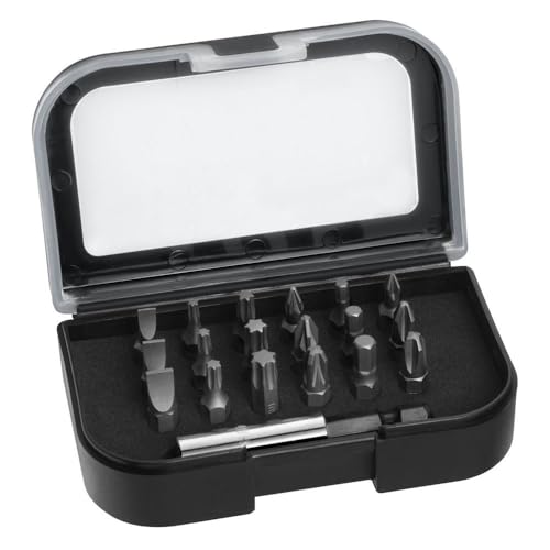 Stanley 1-13-901 Bit-Set with Bit Holder, Silver, Set of 19 Piece