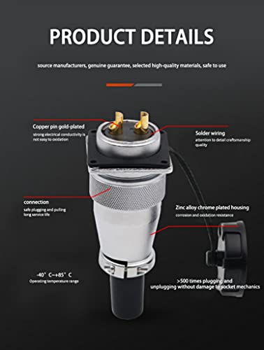 WEIPU WS28 Aviation Wire Panel Power Cable Chassis Metal Connector Male Female Plug Socket Outdoor Car Electrical Industrial Signal Connector (TQ+Z 1 Female Plug & 1 Male Socket, 17pin)…