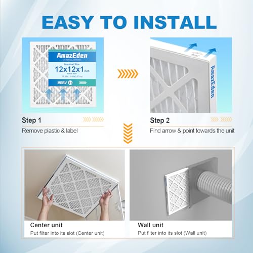 12x12x1 Air Filter 6 Pack MERV 11 Dust Defense 12 x 12 x 1 6-PACK