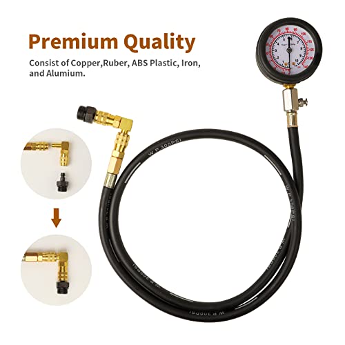 Oil Pressure Tester Tool, Oil Pressure Gauge kit, 0-140 PSI PressureTestDiagnostic Tools, Engine Oil Pressure Tester Tool kit, for car Truck red-1