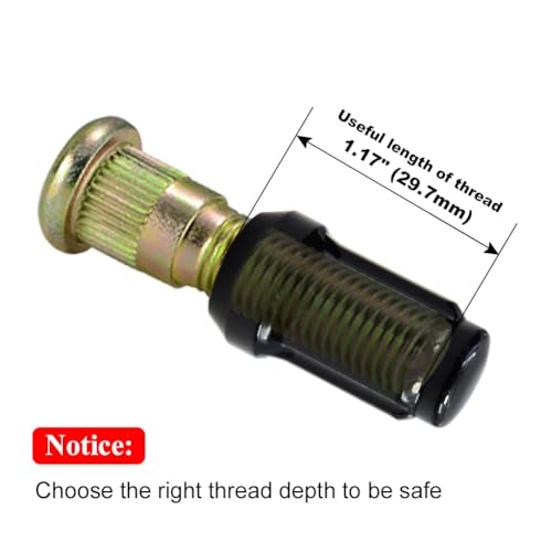 49034BKC-07-20AM Black Chrome M12x1.50 Spline Lug Nut with Key, 20 Pack