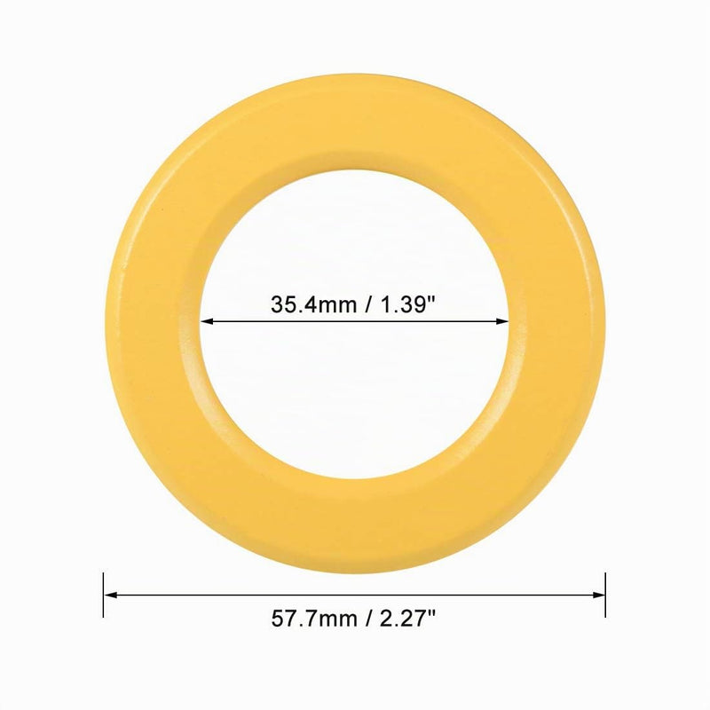 sourcing map 2 pieces 35.4 x 57.7 x 14 mm ferrite ring iron powder toroid cores yellow white de