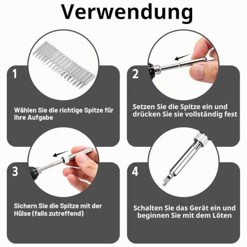 900M Soldering Tips Set for 936 Soldering Station Replacement Tips Pack of 17 | Various shapes compatible with 936 soldering stations (Yihua, Atten and Quick) for electronics, DIY and repair