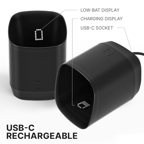 Digital Dosing Cup Scale, Coffee Bean Measuring Cup with LED Display and Touch Switch, USB C Rechargeable, for Coffee Grounds, Liquids, Kitchen and Home