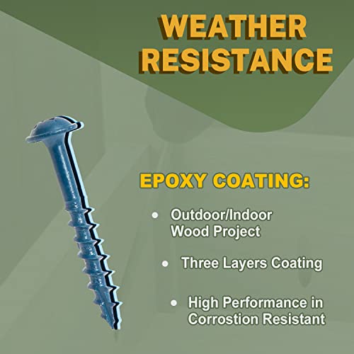 LIONMAX Pocket Hole Screws 2-1/2 Inch, 300 PCS Exterior Pocket Screw #8 x 2-1/2" and Pocket Hole Screws 1-1/4 Inch, 300 PCS Exterior Pocket Screw #8 x 1-1/4", Coarse Thread, 150MM Drive Bit Included