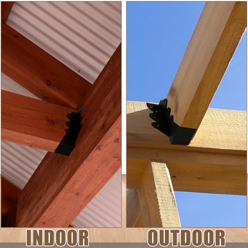 20 PCS 2x6 Joist Hanger,Black Powder-Coated,18 Gauge Galvanizing Face Mount 2"x 6" 20PCS