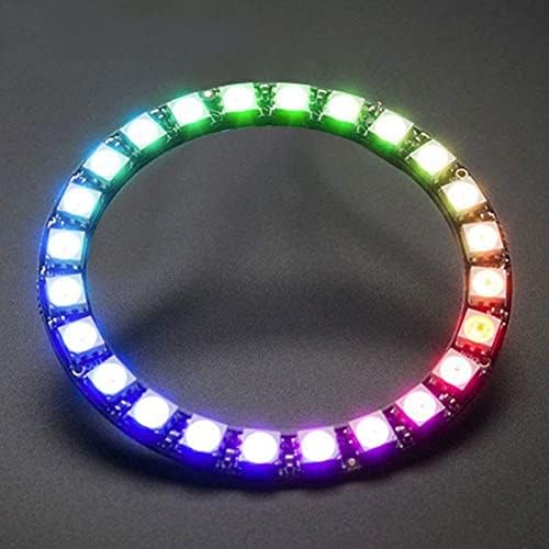 Fafeicy 2pcs 5VDC 24-Bit WS2812 5050 RGB LED Ring Lamp Light with Built-in Drivers 7cm/2.8" Inner Diameter, 8.5cm/3.3" OD (Pack of 2)