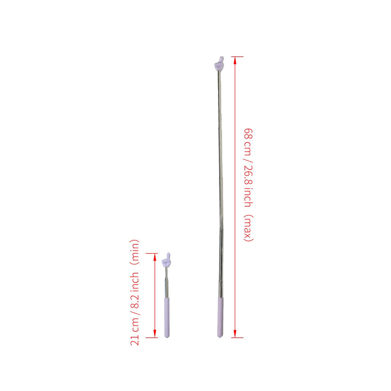 5Pcs 26.8Inch Extendable Telescopic Reading Stick,5colors Teaching Pointer for Classroom, Teaching, presentations, or Home Learning (Pink Purple Green Blue Yellow) Mixed