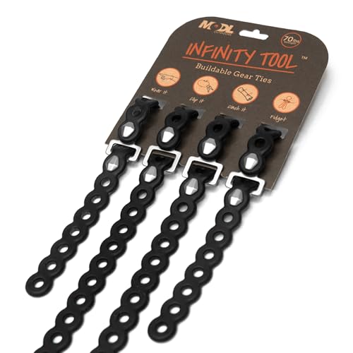 MODL Infinity Tool™ 8-Pack (4 Black, 4 Glacier) for Camping, Travel & EDC