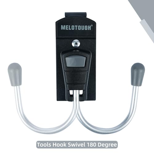 MELOTOUGH Tool Belt Hook Cordless Drill Holster Hook, Small Tool Backpack for Men 30 Multi-Storage Pockets Heavy Duty Bag Backpack with Dual-Form Shoulder Strap(Grey)