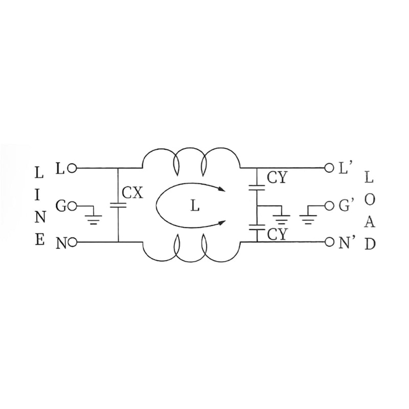 EMI Power Filter 125/250V Electromagnetic Interference Filter CW1B-10A-L (040) Single Phase Filter for Suppression of Impulse Interference