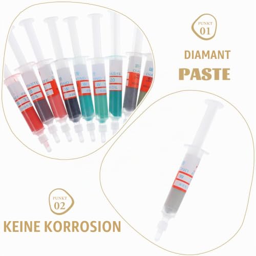 Gatuida Pack of 12 Diamond Polishing Lapping Paste Tool Grinding Paste for Finishing Ends Polishing of Metal and Jewellery