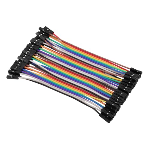 80 Pieces 40 Pin Jumper Wire Breadboard Ribbon Cables 10 cm Female-Female | Jumper Cable 24AWG Wire Bridges for Arduino Breadboard DIY Project 80 pieces female 10CM