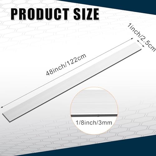 Zonon 2 Pcs 6061 Aluminum Flat Bar 48 x 1 x 1/8 Inch, Metal Stock 48 x 1 x 3/25 Inch