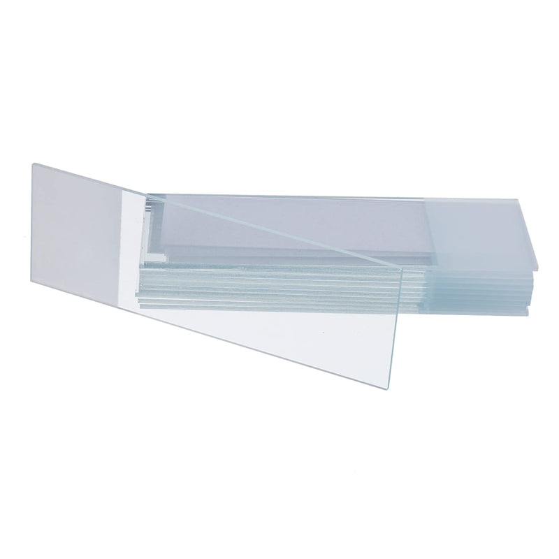 HUAREW 50 pieces pre-cleaned microscope slides and 100 pieces pre-cleaned microscope cover glasses with 4 plastic pipers.