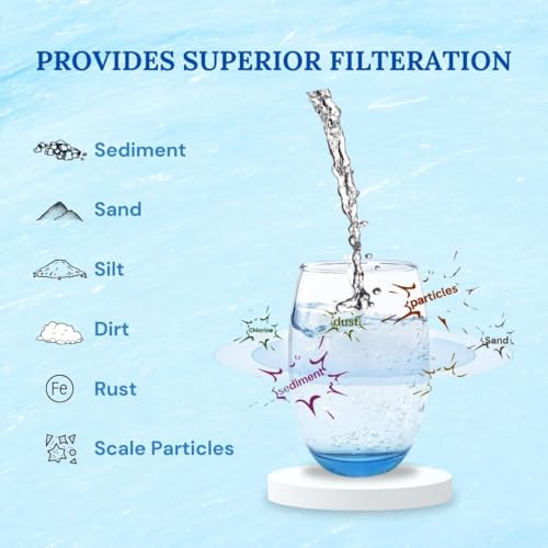 5 Micron 10" x 2.5" String Wound Sediment Water Filter Cartridge 6 Pack 06 Pack