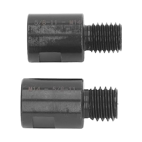 2pcs Angle Grinder Attachments M14 Female to 5/8" 11 Male, 5/8" 11 Female to M14 Male Angle Drill Adapter