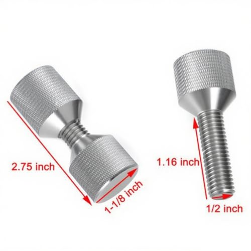 4 PCS Two Hole Pins, 2 Hole Flange Alignment Pins, 1-1/8'', 1-5/8” Diameter Aluminum Pipefitter, Detachable Double Hole Pins, Quick Leveling