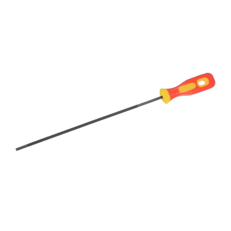 sourcing map Chainsaw File 5/32" (4mm) High Carbon Hard Steel Round Rasp with Plastic Handle for Chainsaw Polishing