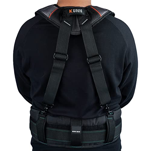 KUNN Tool Belt Suspenders with Attachment Loops for Men & Tool Holster