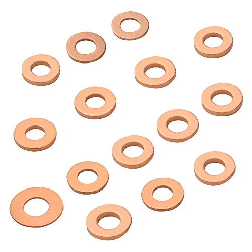 150Pcs 15 Kinds Copper Sealing Washers Copper Flat Gasket Oil Sealing Washer Box