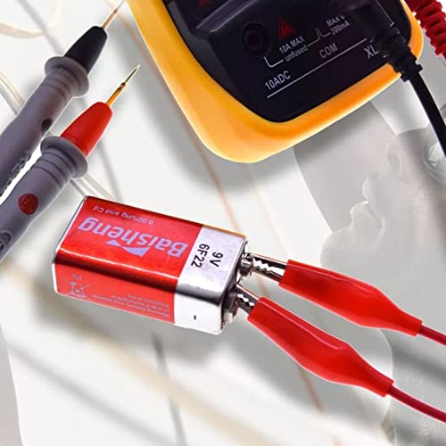 Pack of 10 Alligator Clips with Cable, Test Leads with Alligator Clips, Double Ended Test Leads (50 cm) Green, White, Black, Yellow, Red