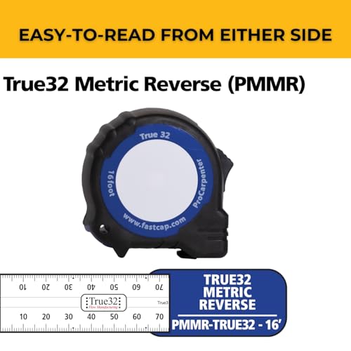 FastCap Metric Reverse Measuring Tape, 16-Feet, 3-Pack