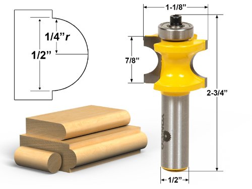 YONICO Bullnose Router Bits Set 5 Bit 1/2-Inch Shank 13515 1/2" Shank