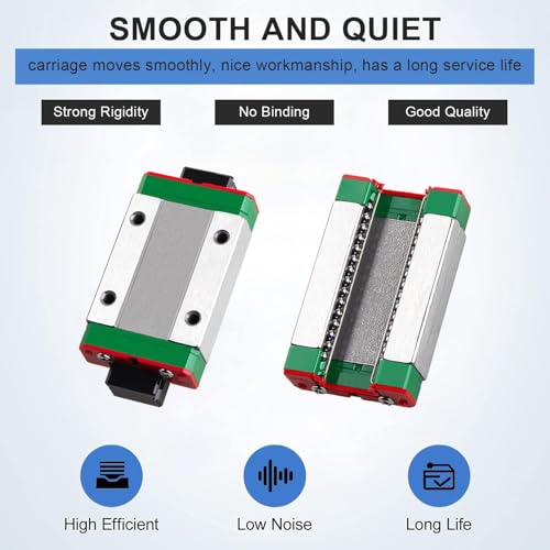 Linear Guide Rail, 400mm MGN12 Miniature Linear Rail, with 12mm 2pcs MGN12B Slide Blocks, for Automatic Equipment, Precision Measuring Equipment