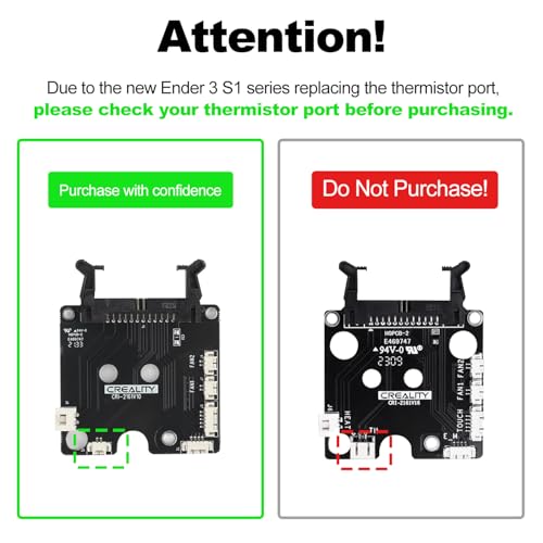 Creality Original Sprite Extruder Heater Block Kit Extra Thermistors High Temperature Pro 300℃ 572℉ Hotend for Ender-3 S1 Plus, Ender-3S1, Ender-3S1 Pro, CR-10 Smart Pro