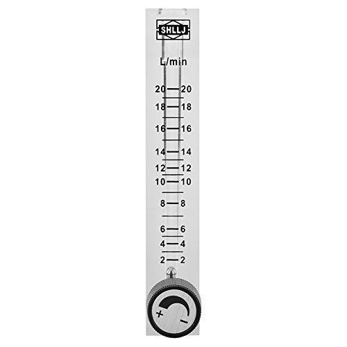 Flow Meter 2-20LPM Acrylic Air Oxygen Flow Meter with Control Valve for Measuring Gas Flow