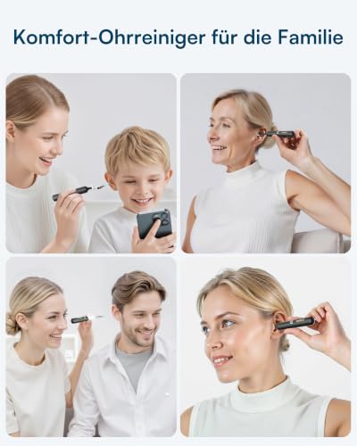 Bebird Ear Wax Remover with Camera, 1920P HD Flexible Ear Cleaner with Tweezers, Interchangeable Tips, Black Gold