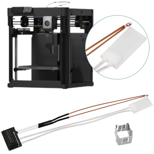 The Lord of the Tools 2 Sets 3D Printer Ceramic Heater Thermistor with Fixing Clip 24V 48W Heating Tube Compatible with Bambu Lab P1P P1S 9.5cm