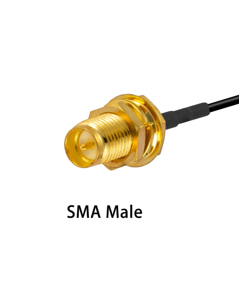 2PCS U.F.L1 to RP-SMA Female Low Loss Coaxial Cable 10" /25CM U.F.L1 1.13mm Mini-Coaxial Pigtail Cable for Wireless Routers Mini PCIE Network Cards PCI Wi-Fi WAN Repeater