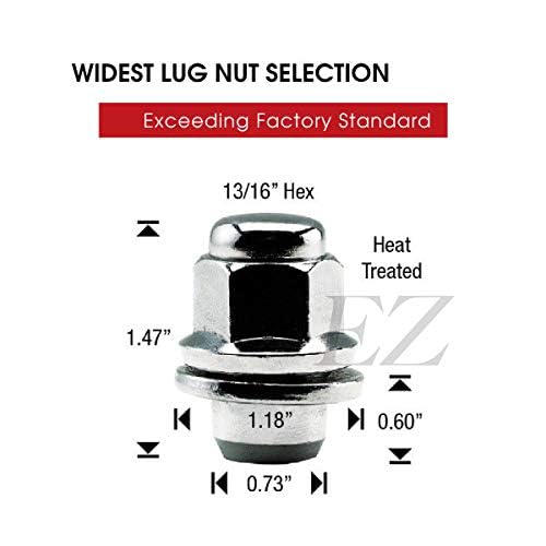 20 Pcs Mag Lug Nuts for Toyota Factory Wheels On 1/2" Studs Car Truck