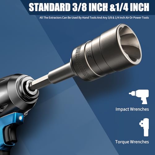 GIREORAN Upgrade Bolt Extractor Kit, Stripped Bolt Extractor Socket Set