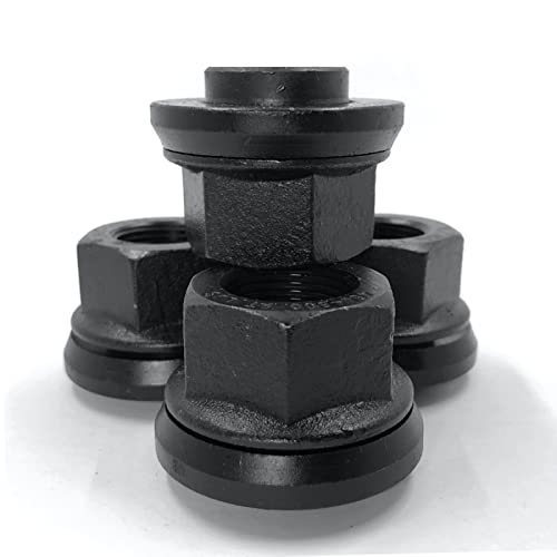 Haltec 6 Pieces of Two Piece 6mm Sleeve Flanged M22x1.5 Wheel Nuts 33mm Hex Unimount Hub Pilot for Commercial Semi Trucks. GL-2906