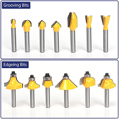MNA Router Bit Set 25 Pieces 1/4 Inch