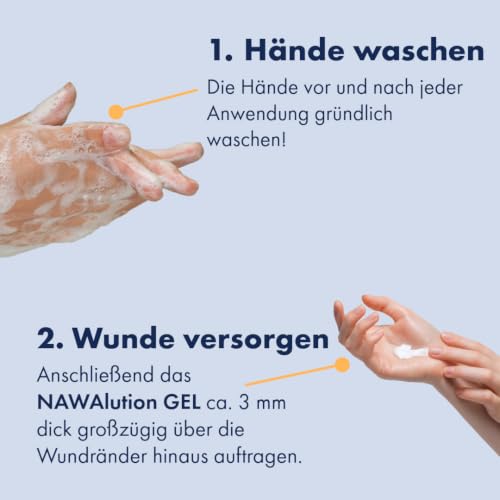 NAWA Lution Gel Hydrogel for Cleansing, Decontamination, Moisturising and Healing Acute and Chronic Wounds 40 g