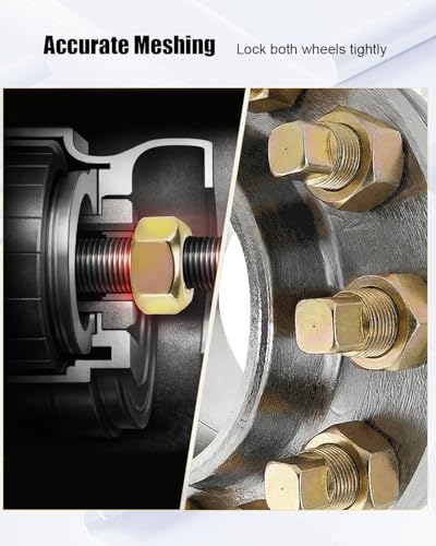 Wheel Outer Cap Nut Fit for Stud-Piloted Wheel Systems Replace M127 5552L Cap Nut Outer