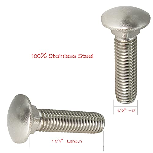 SANTIE Conquest Carriage Bolt 1/2"-13 X 1-1/4", 25pc 1/2"-13 X 1-1/4" (25pc)