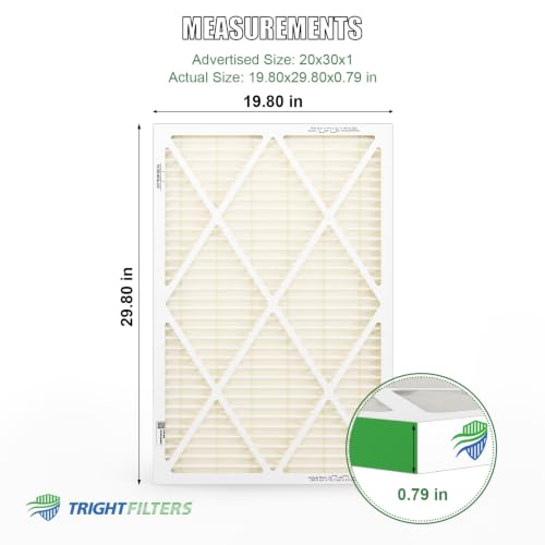 TRIGHTFILTERS 20x30x1 Air Filter MERV 11 HVAC Furnace Filter Pleated 2 Pack