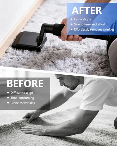 Carpet Knee Kicker Tool Kit with Carpet Tucker, Stretcher Tools for Carpet Stretching and Tucking with Anti-slip Gloves for Carpet Installation Work