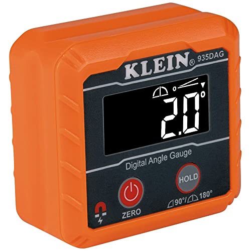 Klein Tools Tape Measure (9225) and Digital Angle Gauge (935DAG) Magnetic Double Hook + Level and Angle Gauge